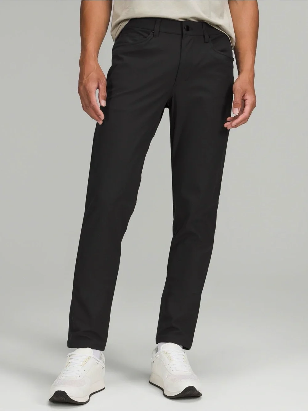 LIKE NEW! Lululemon Men's Black ABC Slim-Fit 5 Pocket Pant 34W Warpstreme